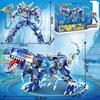 New 2IN1 Jurassic Mechanical Indominus Rex Dinosaur World Model Bricks Assembly Building Blocks City Fighter Dino Park Boy's Toy