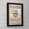 One Piece Wanted Monkey D. Luffy Framed Poster