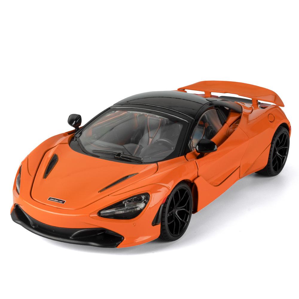 1:18 720S Supercar Alloy Car Model Sound and Light Pull Back Children's Toy Collectibles Birthday Gift