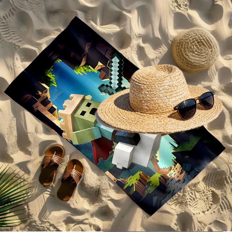 Gamer Print Beach Towel Design, Soft, Lightweight. for Home Bathroom, Spa, Pool, Yoga, Surfing, Camping, Gift for Family, Friend