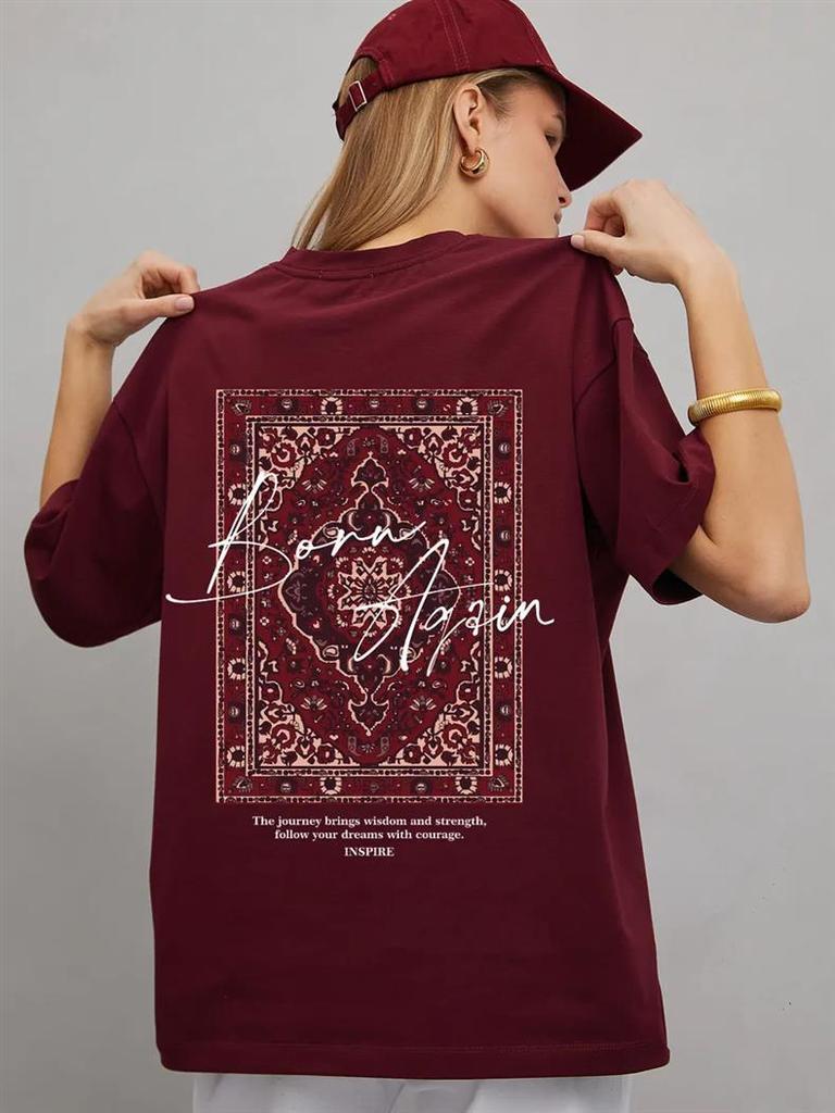 Trendy Oversized Retro Chic Short-Sleeve Top: European & American Style