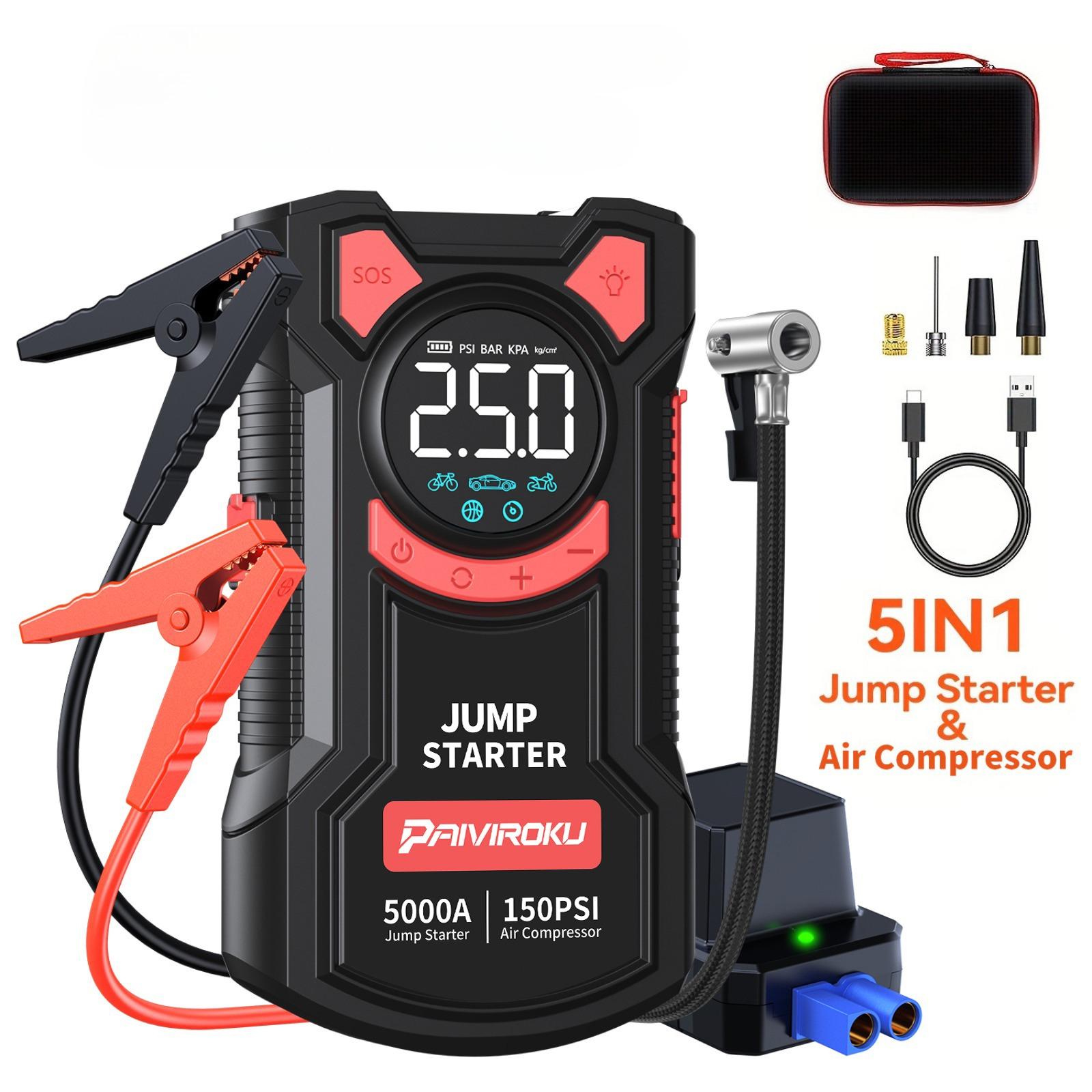 PAIVIROKU 5-in-1 Jump Starter with Air