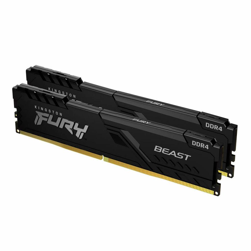 Kingston FURY Stolní PC paměť DDR4 3200 MHz 8 GB x 2 moduly Kingston FURY Beast CL16 KF432C16BBK216