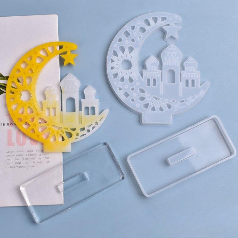 1PC Crystal Epoxy Mold Castle, Ghost Display Board Table Decoration Handmade Silicone Mold