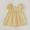 Sommer kariertes Prinzessinnenkleid & Baby Strampler Geschwister Outfits