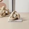Resin Handicrafts Geometric Art Ring Interlocking Loop Knot Abstract Ornament Decorative Figurines Home Decoration Accessories