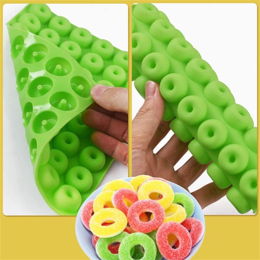 48 Cavity Small Donuts Chocolate Silicone Mold Small  Fondant Candy Mold  Baking Tools