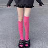 1 Paar Vier-Jahreszeiten-Stapel-Socken Damen Unifarben Stapelbare Socken Beinbekleidung Atmungsaktiv Langer Stil Kniehohe Socken