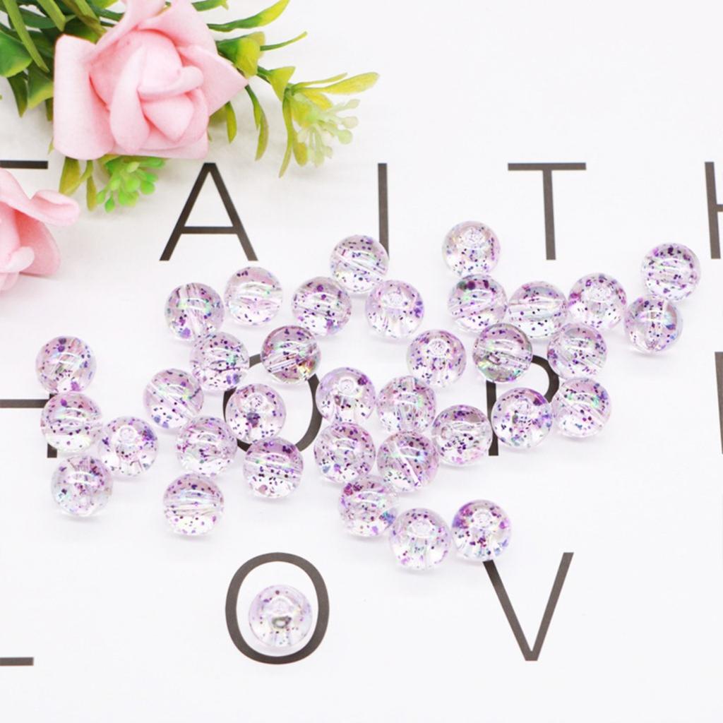 TX59 8 /10mm Acrylic Round Beads Transparent Straight Hole Spacer Beads Jewelry Making Diy Bracelet Necklace Handmade Material
