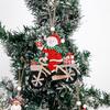 Santa Claus Riding Bicycles Sleds Christmas Wooden Decorations Christmas Tree Hanging Ornaments 2026 New Year Gift