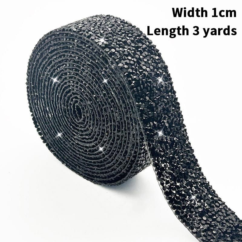 1 Roll Self Adhesive Glitter Crystal Rhinestone Sticker Ribbon DIY Sticker Rhinestones Arts Crafts Car Phone Decoration