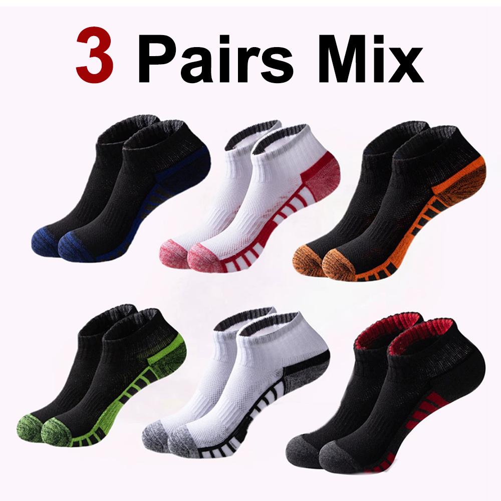 

3/6/12 пар мужских спортивных носков для бега, модные полосатые впитывающие пот дышащие повседневные носки для баскетбола, марафона, верховой езды One Size