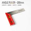 90-Degree Triangular Right Angle Ruler with Plastic Handle - 200-400mm Sizes for Woodworking Measuring (Durable & Lightweight)