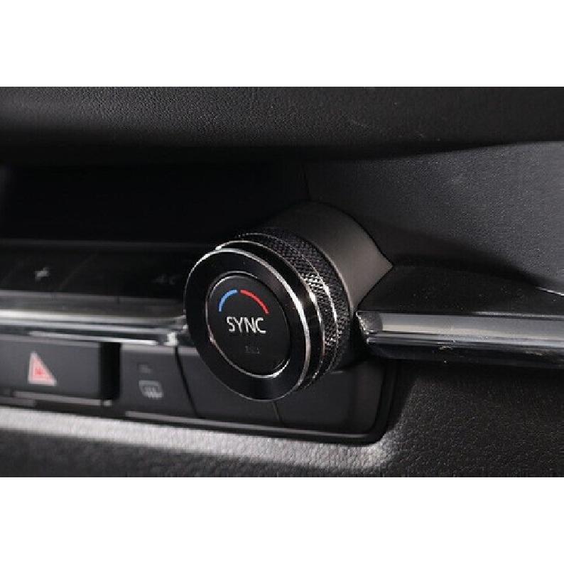 For Mazda CX-30 2020-2022 Black Alloy Center Console AC Switch Knob Ring Trim