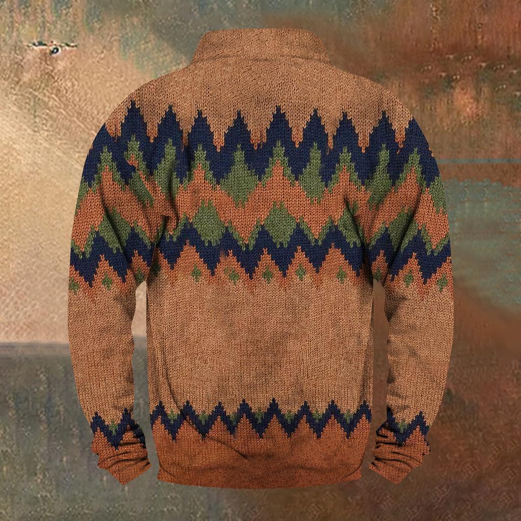 Spring And  Men's Standing Collar Sweatshirt Is Outdoor Casual Sweaters Tops