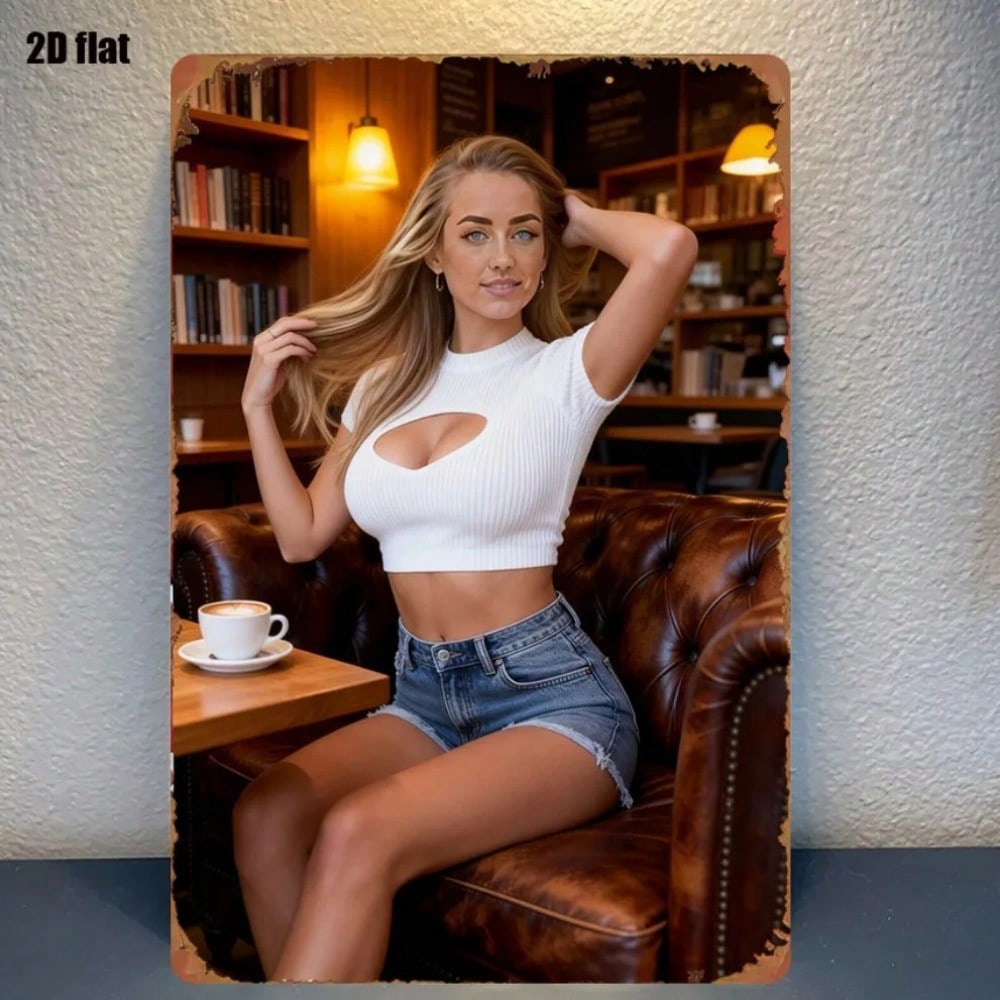 

Vintage Metal Poster Wall Decor 8x12 Inch Tin Sign for Coffee Shop Living Room