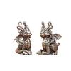 Antique Brass Dragon Statues Elegant Standing Positions for Home/Office/Outdoor Decor Perfect Gift for Housewarming Christmas