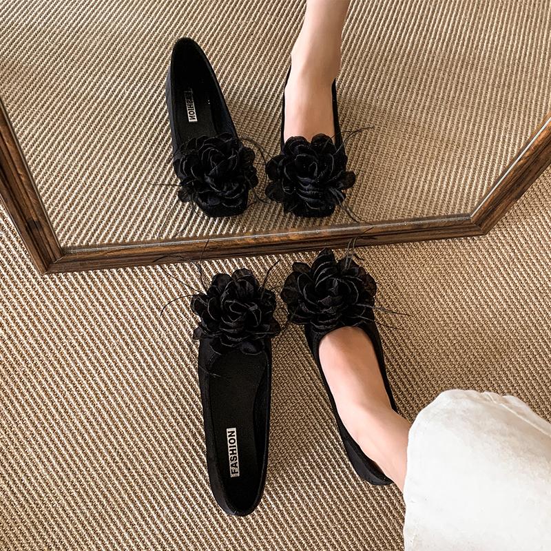 Elegant Shoes Woman Flats Slip-on Shallow Mouth Casual Female Sneakers Dress Summer Slip on New Flower Floral Shoes Woman 2025