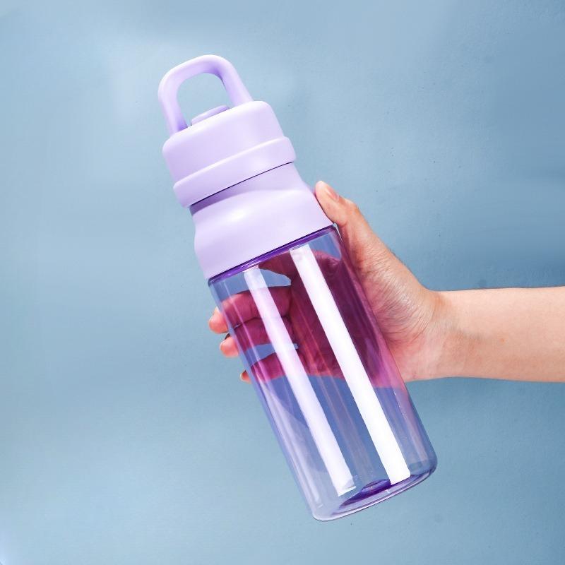 Plastmugg Utomhussporter Vattenflaska, Direkt Drickning Sportsvattenkanna, Förseglad Mugg med Stor Kapacitet