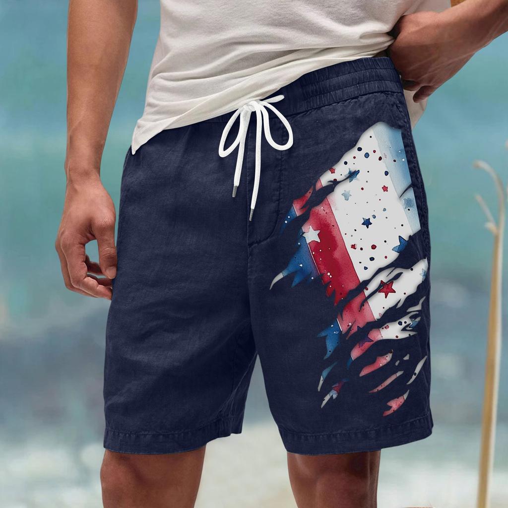 Męskie letnie, duże, swobodne, luźne spodnie sportowe, szorty plażowe