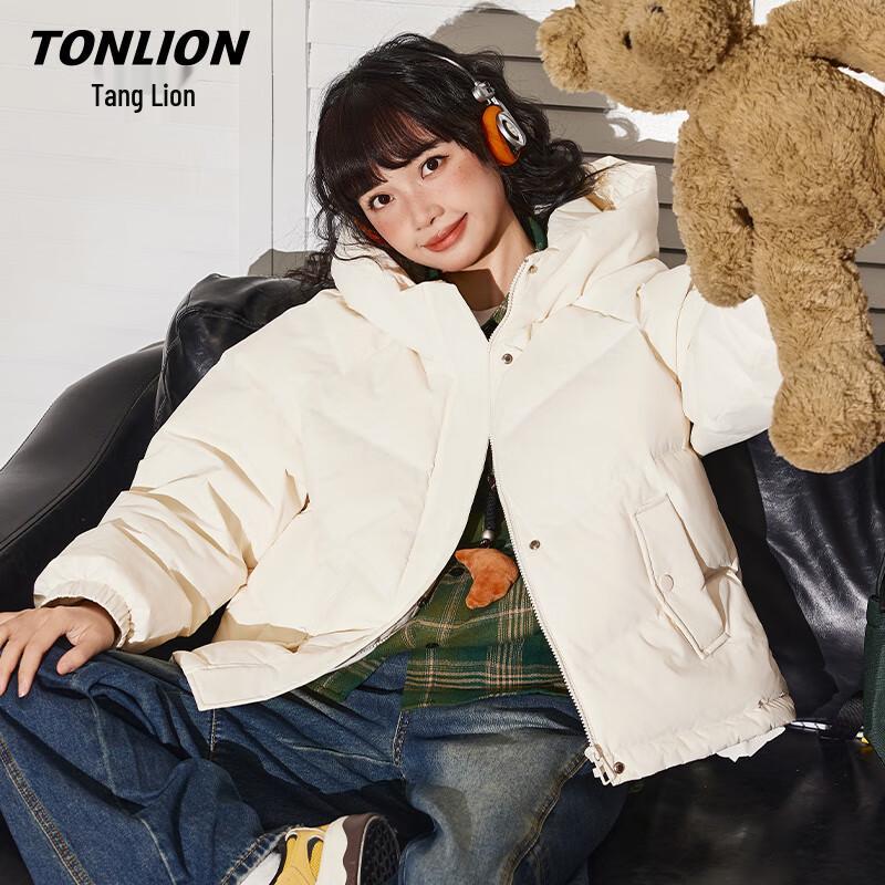 

TonLion Women s Short Hooded Down Jacket L