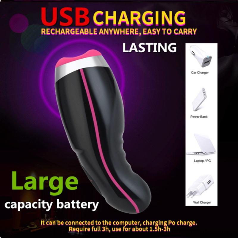 Automatické vyhřívání Sání Mužský Masturbátor Cup Smart Pulse Baterka Vibrátor Vagina Skutečná Pussy Sex Machine Kouření Sexuální hračky pro muže