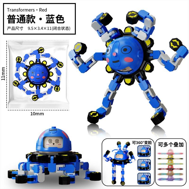 Face-changing Fingertip Top Decompression Toy Transforming Luminous Children's Kindergarten Gift