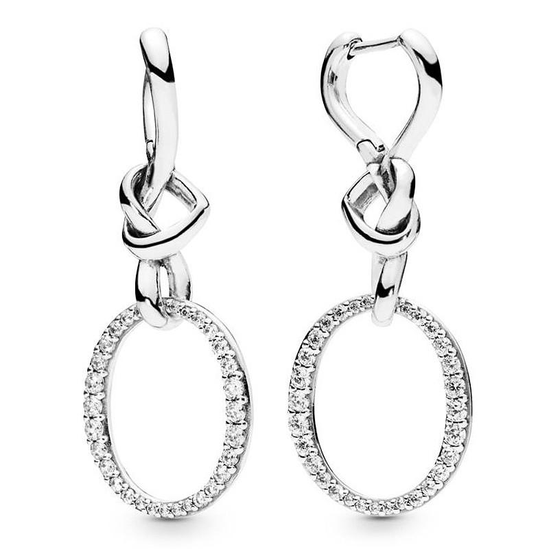 Boucles d'oreilles à tige en forme de cœur étincelant authentiques à main levée avec cristal pour femmes, en argent sterling 925, cadeau de mariage, bijoux de mode