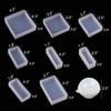 Casting Molds Silicone Square Rectangle Ball Molds 9Pcs Sizes