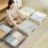 New Foldable Storage Box Home Multi Compartment Fabric Organizer Dresser Drawer Clothes Organizing Bin for Home Use