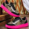 2026 Frühling Neu Leopardenmuster Retro Mode Freizeitschuhe Damen Sportschuhe Flacher Einstieg Bequem Vielseitig Klobige Sneaker