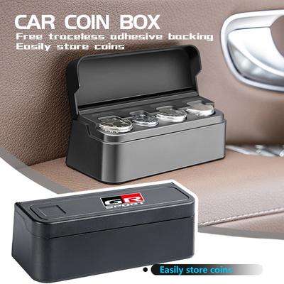 For Larger Capacity Car Coin Storage Box Coin Organizer Container Holder Case Chr Corolla Camry Rav4 Yaris GR Prius