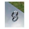 Matný černý spirálový prsten Knight Nastavitelný prsten