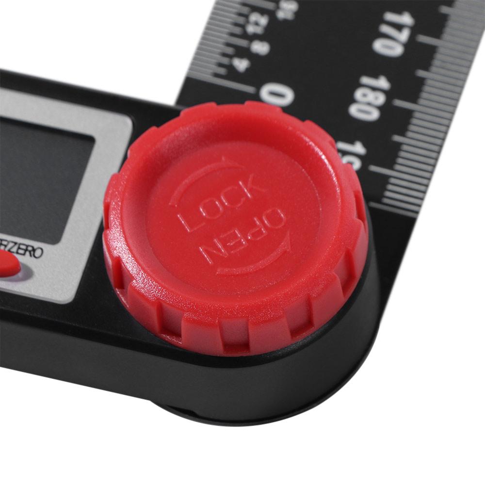 0-999.95° 4 in 1 Digital Angle Finder 230mm with Horizontal Vertical Bubble Measuring Angle Ruler Durable Digital Display