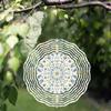 Blue Yellow Floral Wind Spinner Metal Garden Decor Outdoor Hanging Ornament for All Seasons No Electricity Needed for Indoor Outdoor Spaces