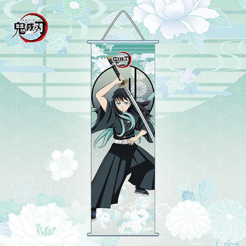 New Demon Slayer Hanging Paintings Reel Long Cartoon Kamado Nezuko Poster Wall Decoration Holiday Gifts Anime Peripherals