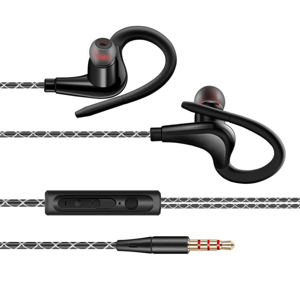 

Sports Earphone Fitness Wired Waterproof Headphone Wired Control Noise Isolating Hooked In\-ear Headset Super Bass Sweatproof