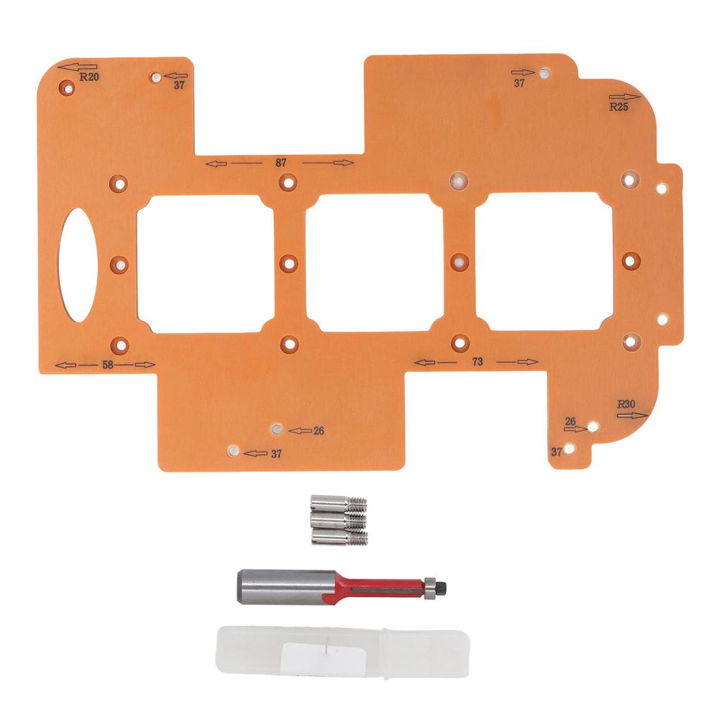 Woodworking Corner Radius Template Cutting Jig 3 In 1 Various Size for Furniture Making Trimming Wardrobe Slotting 7x7cm
