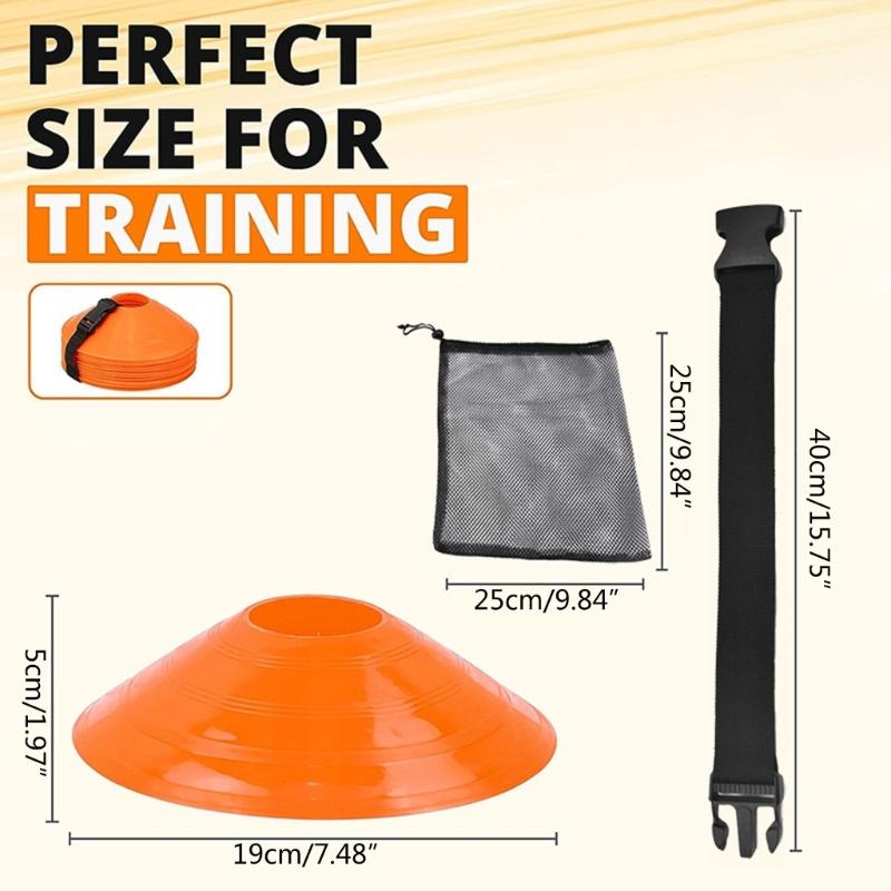 Soccer Agility Cones Sports Training Cones Field Marker Cones for Football Basketball Tennis Outdoor Practice Equipment