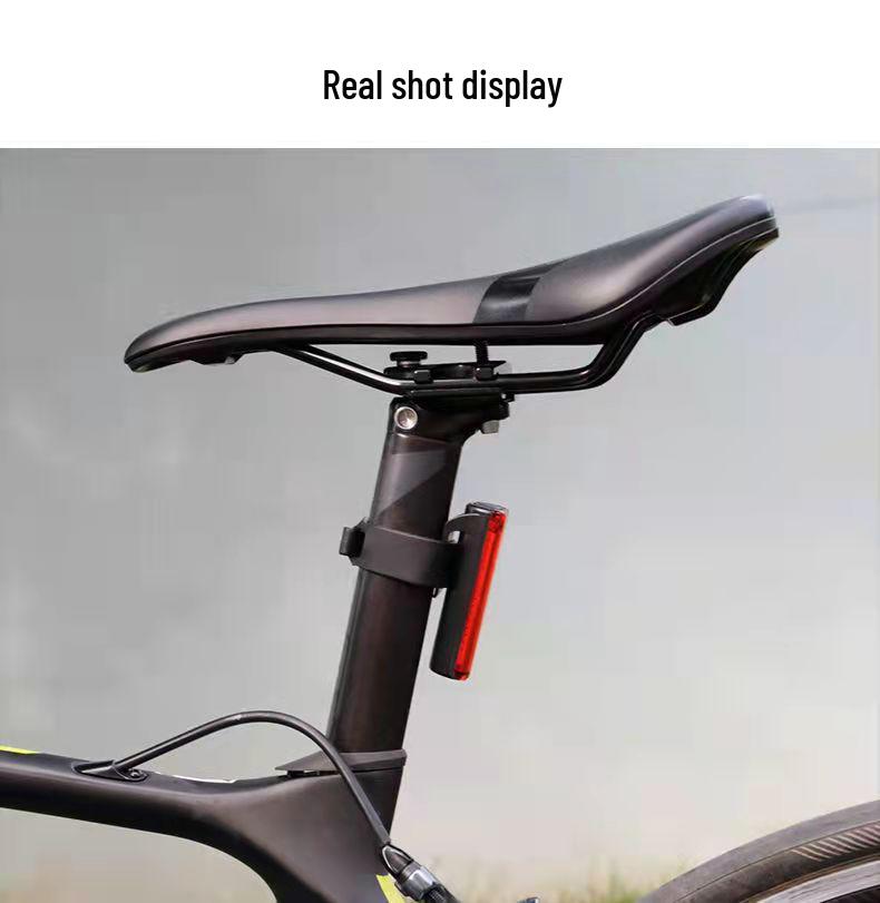 Bicycle USB Rechargeable Tail Light - Long Battery Life, Night Riding Brake Alert for Road Bikes
