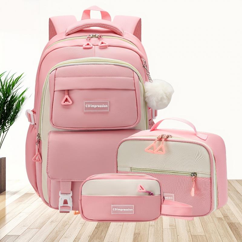 Grundschule Schultasche Dreiteiliges Kombinationsset Mädchen Freizeitrucksack
