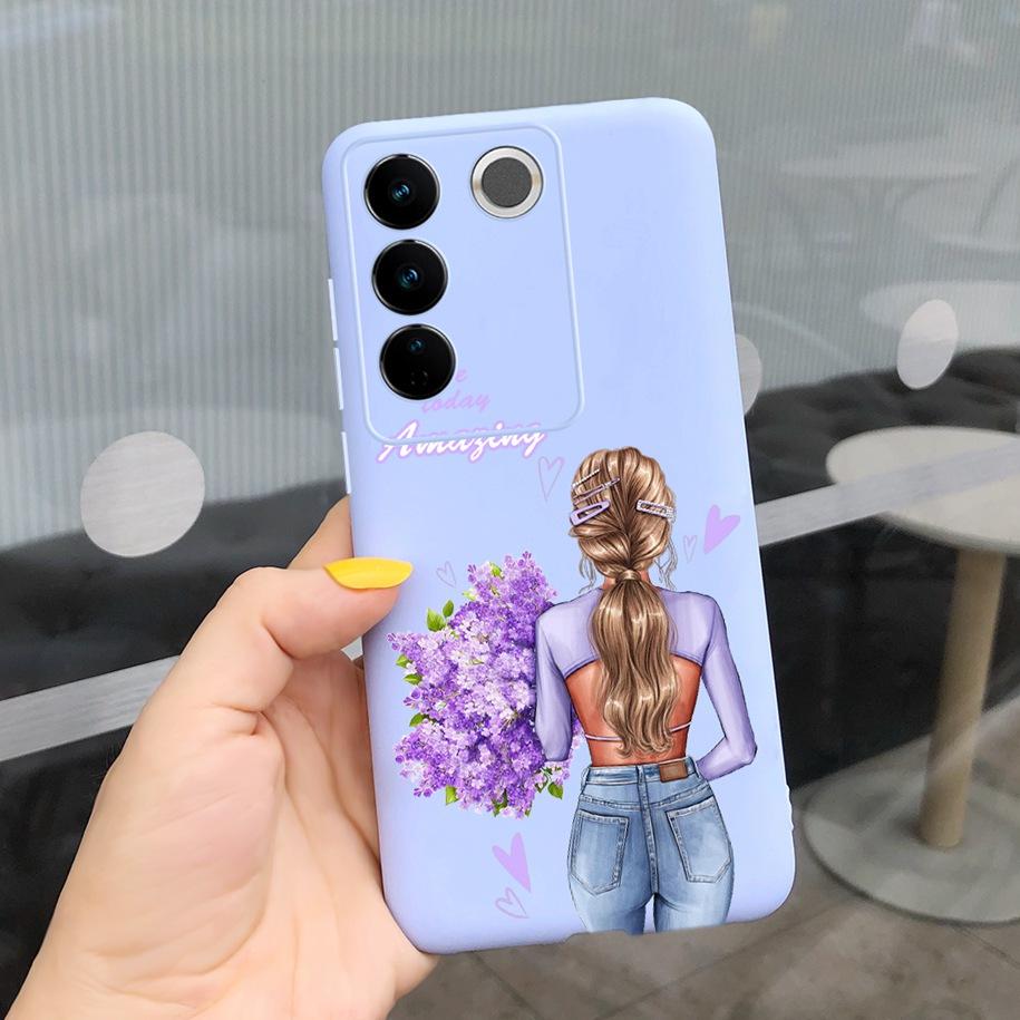 For Vivo V27 Pro Case Vivo V27e Back Cover Fashion Candy Color Painted Funda For Vivo V27 5G V 27e V27Pro V2237 V2230 Soft Shell