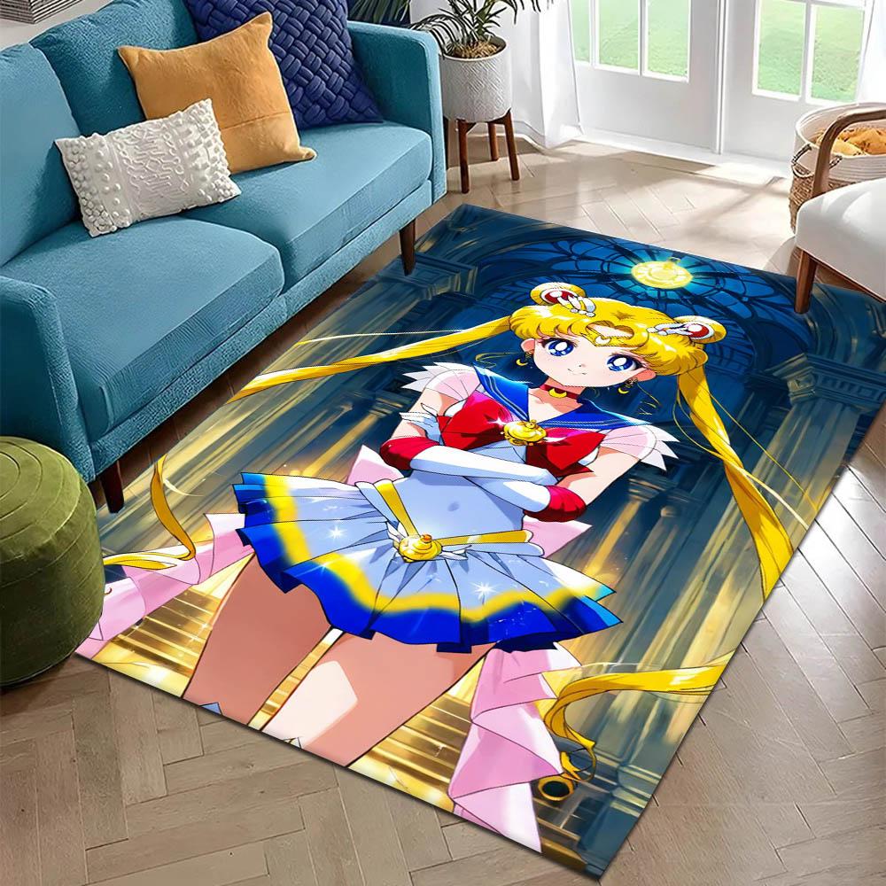 3D S-Sailor M-Moon Movie Anime Hot Carpet Rug for Art Living Room Decor Sofa Home Bedroom Gifts Fans Area Rug Non-slip Floor Mat