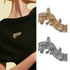Music Score Brooch Pin for Women, Rhinestones Inlaid Lapel Pin, Brooch Versatile Accessory for Sweaters Collars Hats Bags Coats Scarves