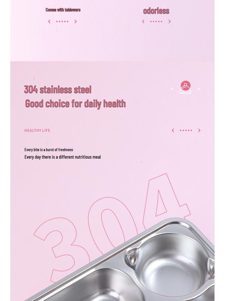 Creative Cartoon Portable Insulated Bento Lunch Box for Students - Reusable and Compartmentalized, 304 Stainless Steel.