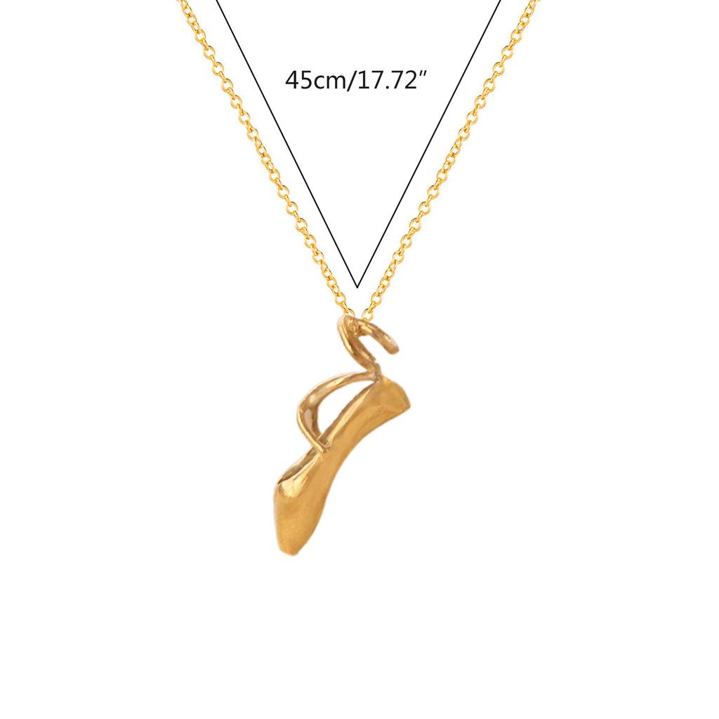 Delicate Ballet Shoe Necklace Charm Necklace Adjustable Chain Necklace Fashionable Neck Jewelry Suitable for Daily Party
