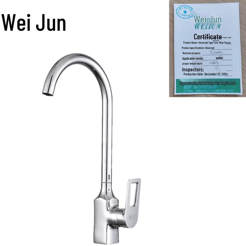 Weijun High-Arc All-Copper Kitchen Mixer Faucet