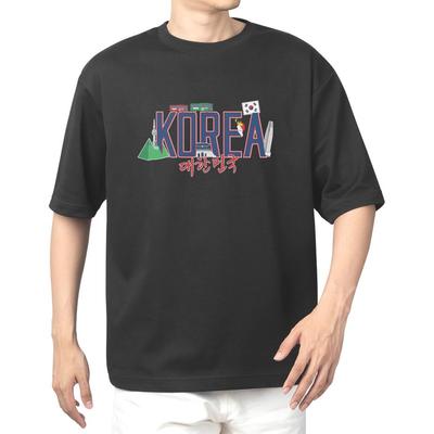 Mens T Shirts Korea Tourism Memorial Landmark Korea Lettering Printed Short Sleeve T Shirts Korea Fashion