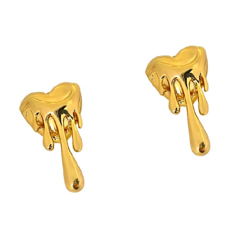 Stylish Matching Pair Alloy Heart Studs Trendy Stylish Aesthetic Jewelry Luxury Heart Ear Studs Gift For Her