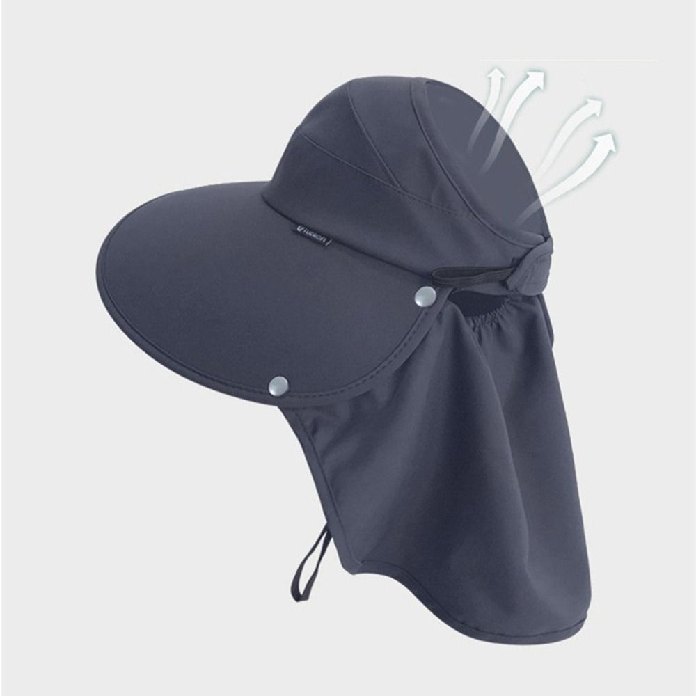 Foldable Sunscreen Cap Breathable Ponytail Hat New Shawl Cap  Summer